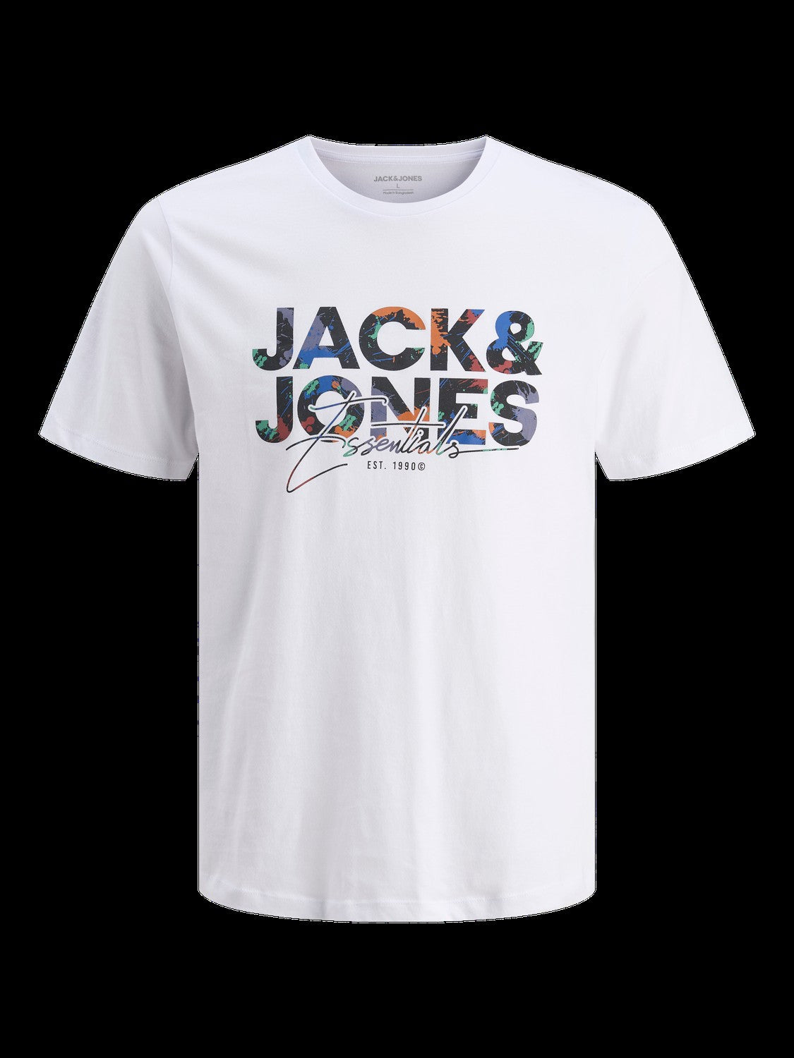 JACK & JONES JJGEPLAS tee crew neck in white - Image 3