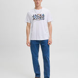 JACK & JONES JJGEPLAS tee crew neck in white - Image 4