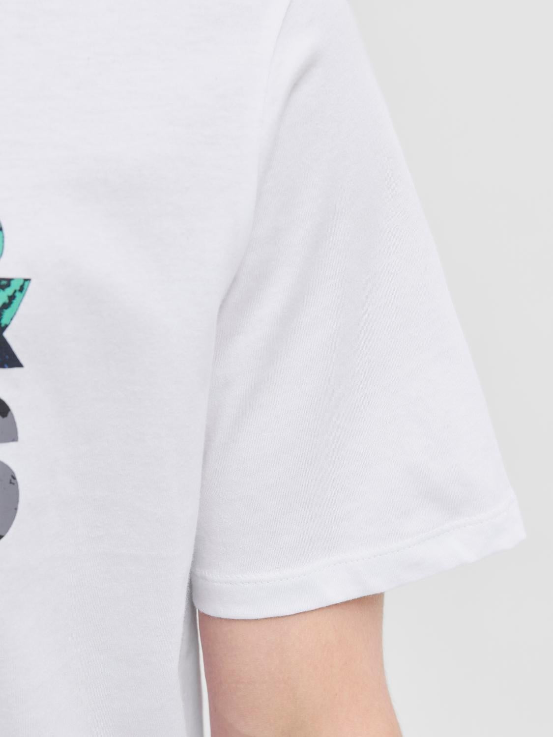 JACK & JONES JJGEPLAS tee crew neck in white - Image 6