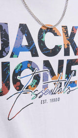 JACK & JONES JJGEPLAS tee crew neck in white - Image 5