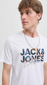 JACK & JONES JJGEPLAS tee crew neck in white - Image 7