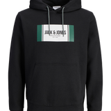 JACK & JONES JJHAYATO sweat hood - white melange