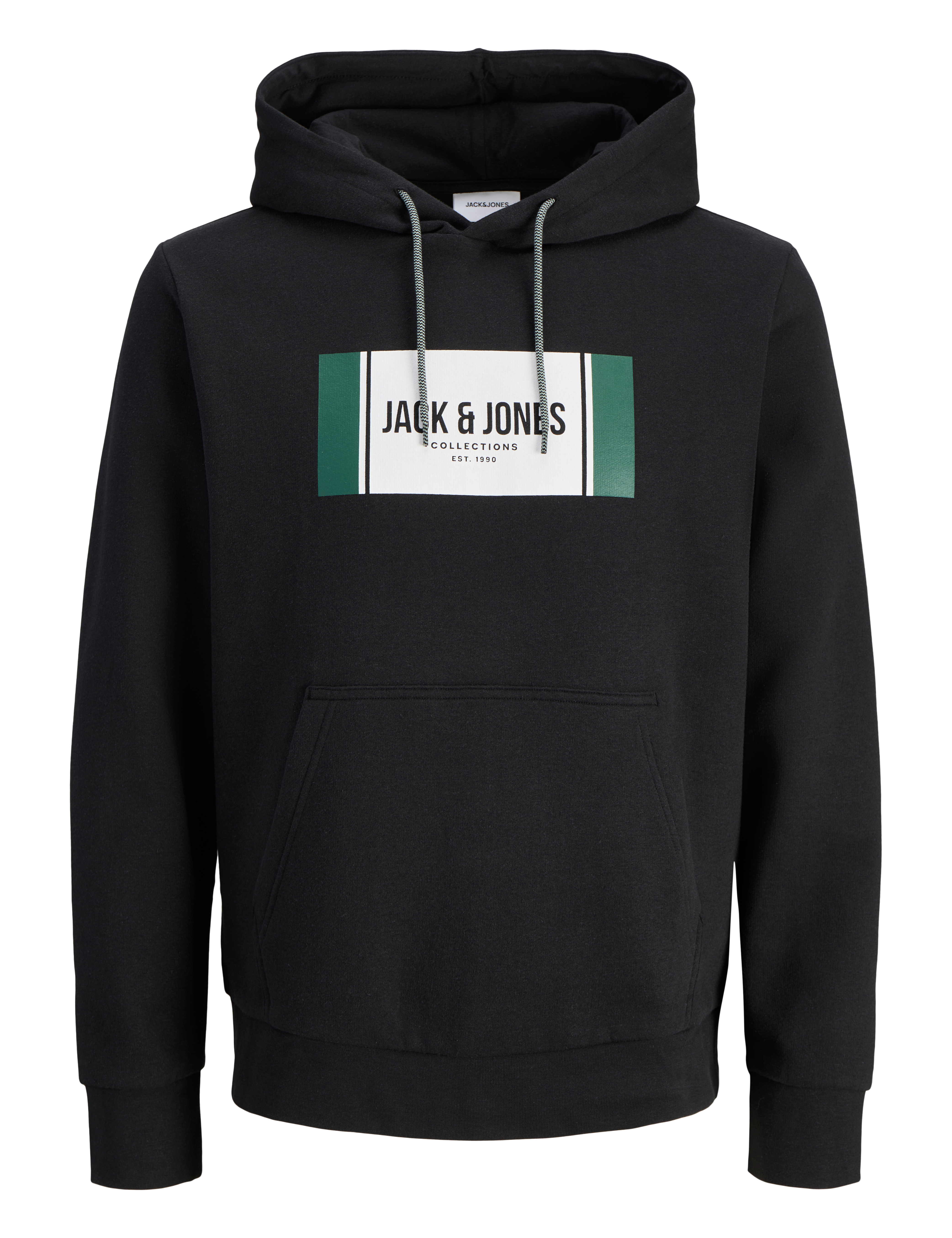 JACK & JONES JJHAYATO sweat hood - white melange