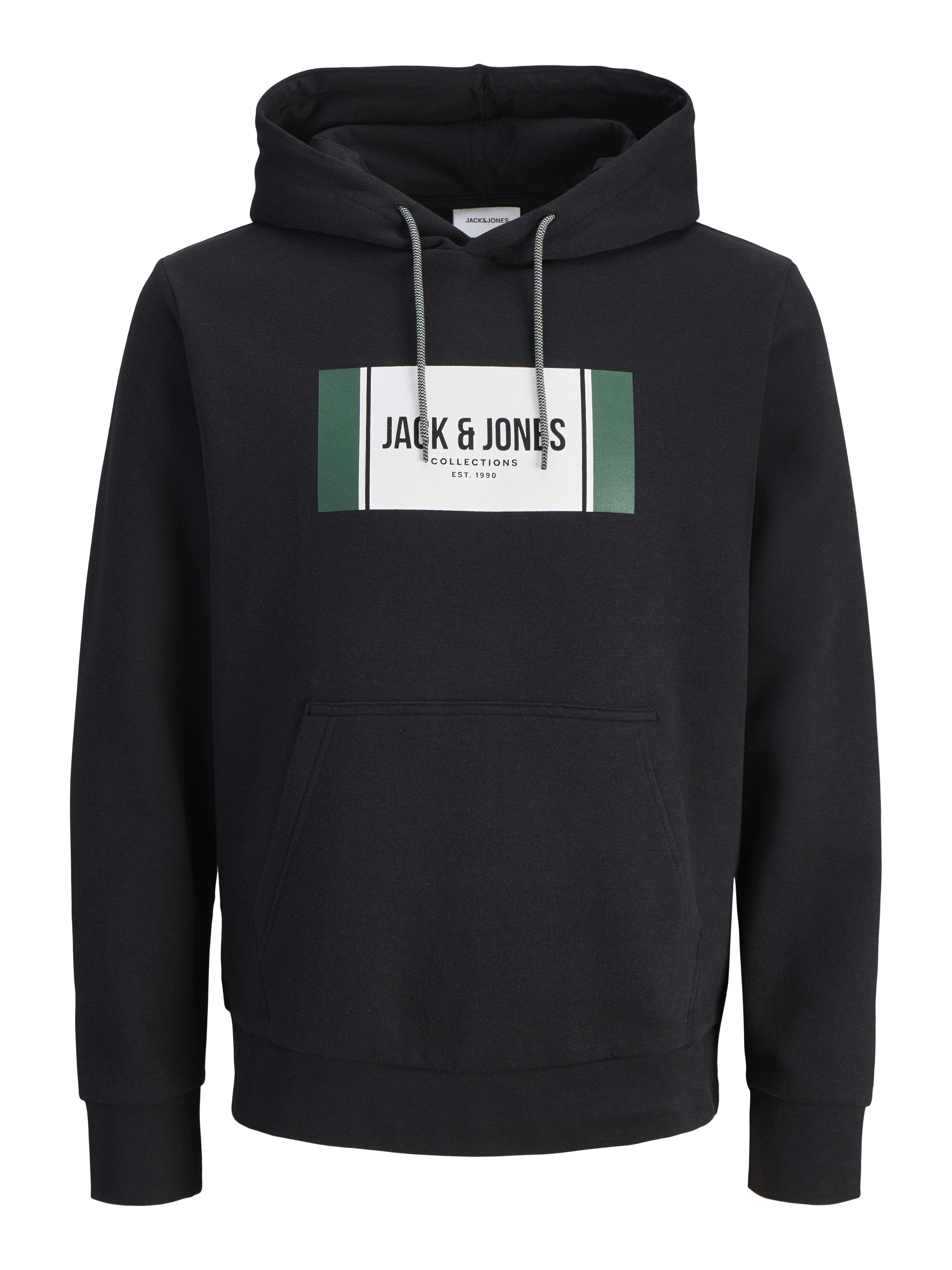 JACK & JONES JJHAYATO sweat hood - white melange