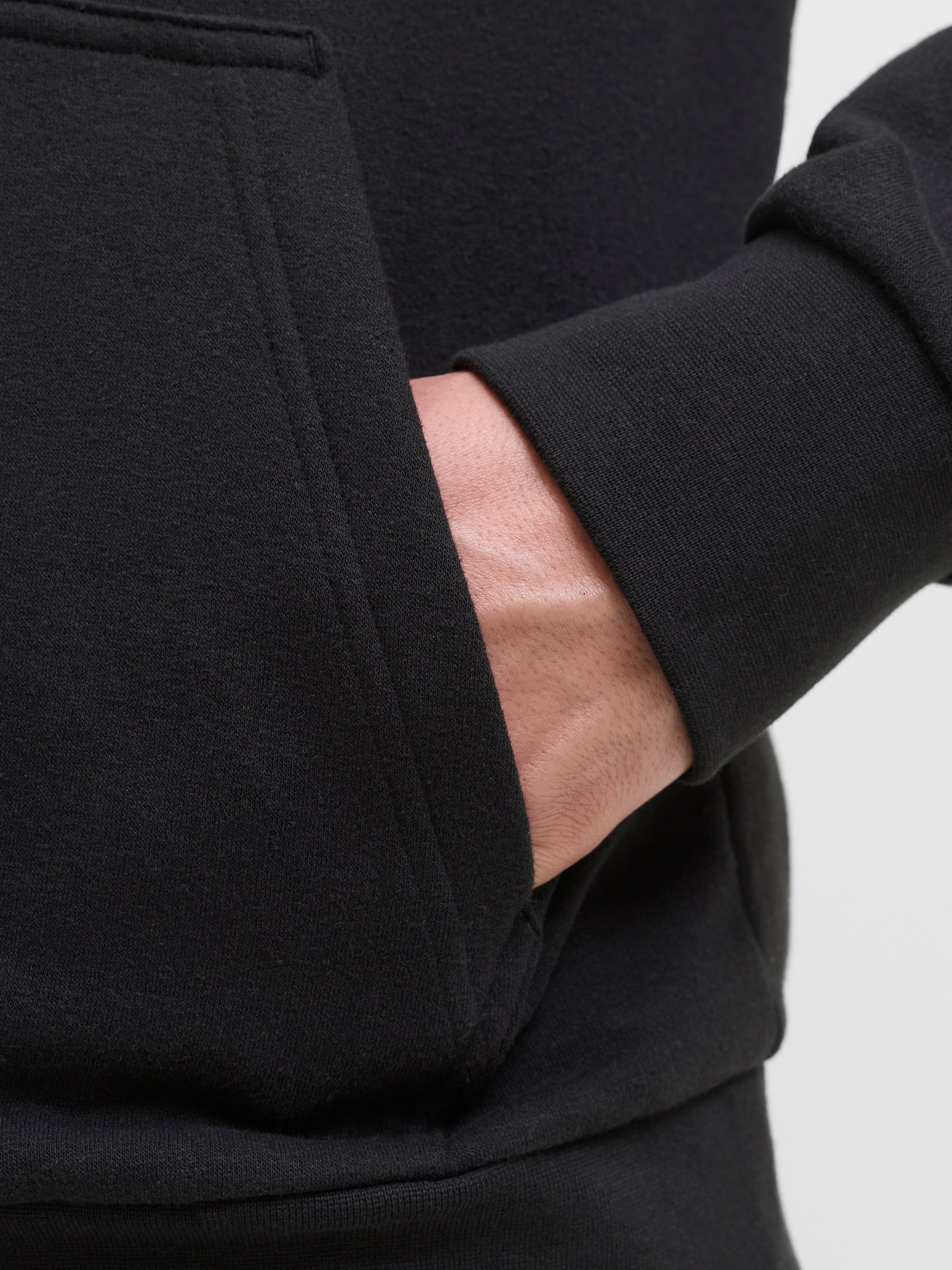 JACK & JONES JJHAYATO sweat hood - antique white