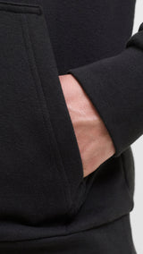 JACK & JONES JJHAYATO sweat hood - black