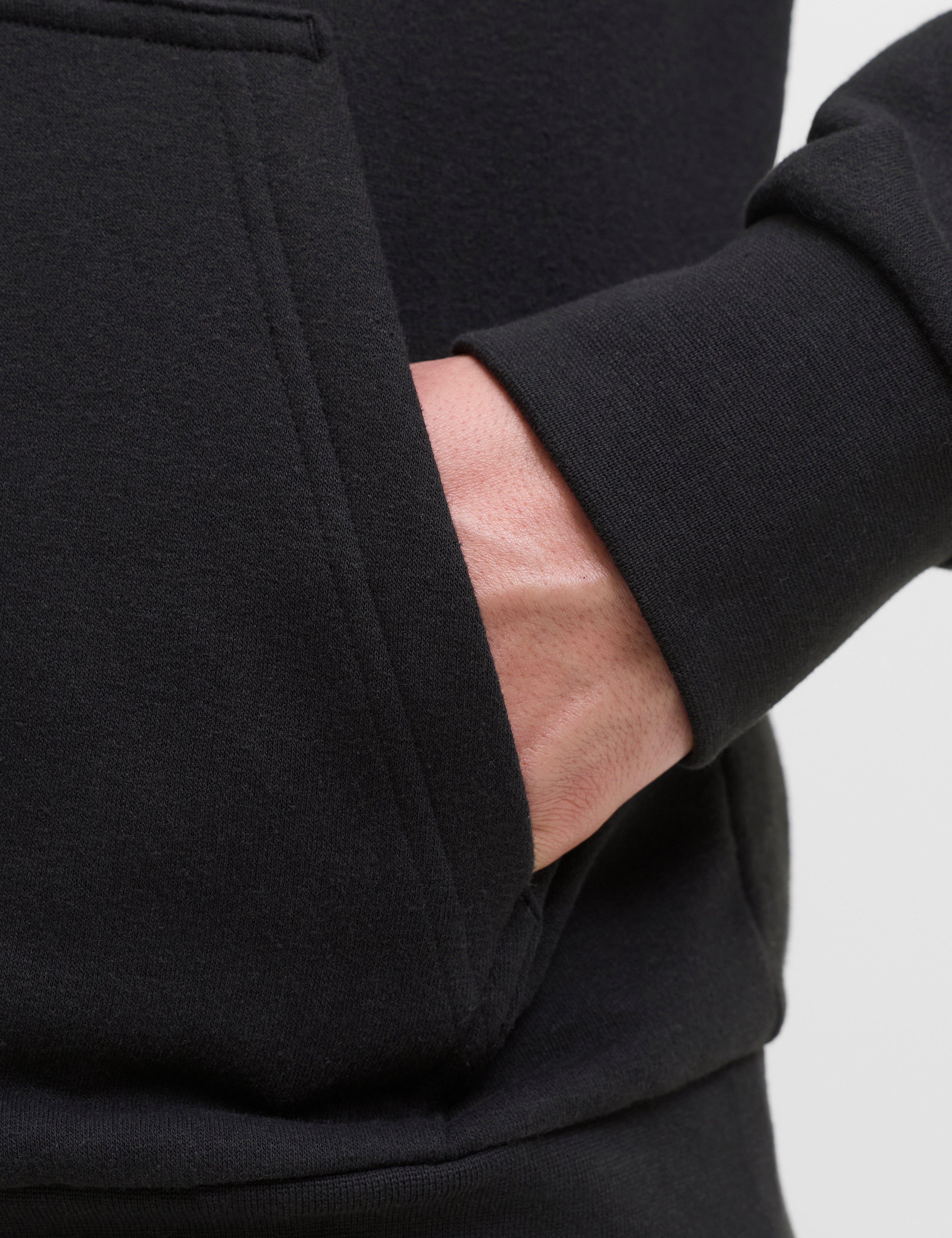 JACK & JONES JJHAYATO sweat hood - black