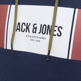JACK & JONES JJHAYATO sweat hood - navy blazer