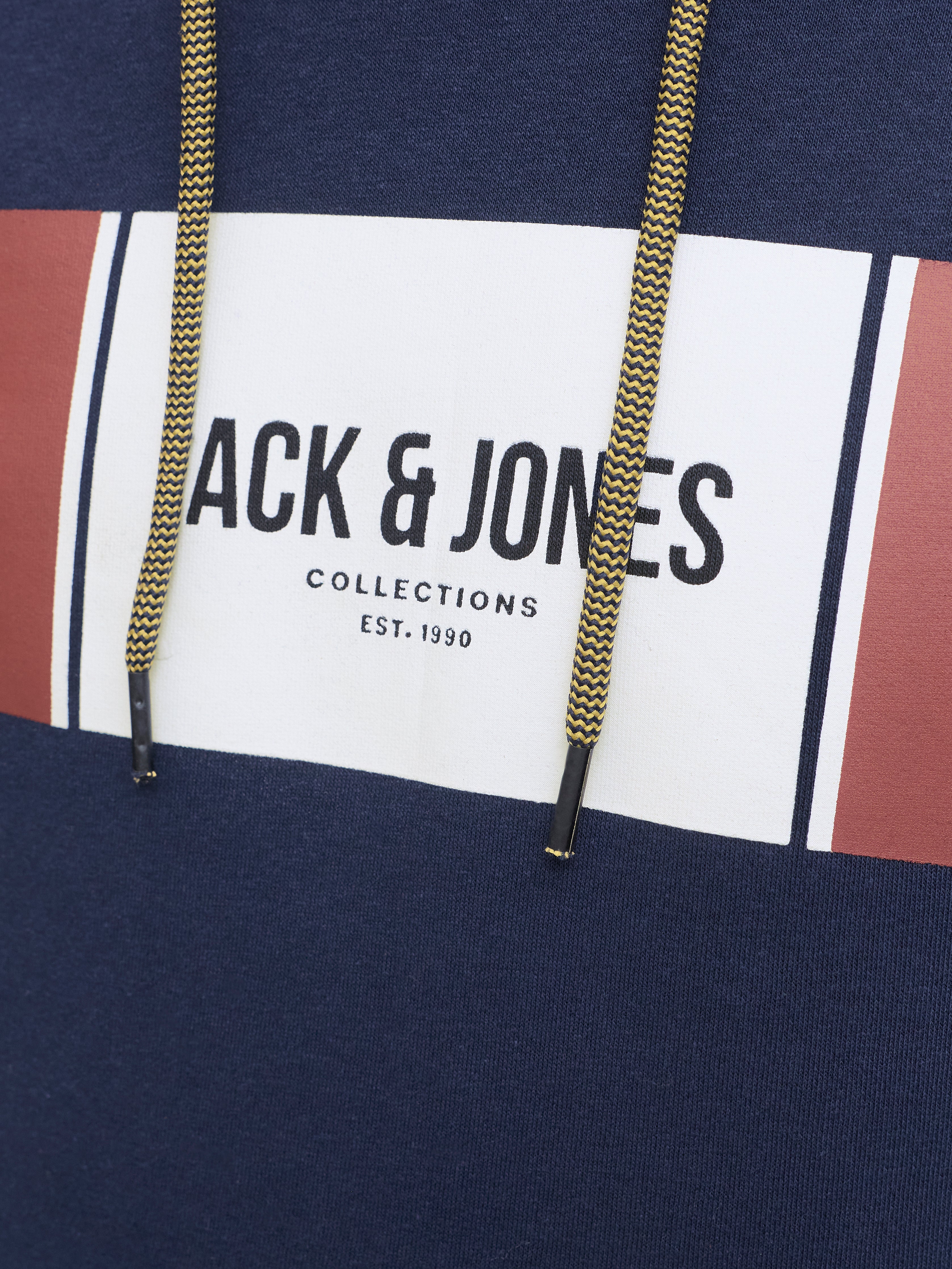 JACK & JONES JJHAYATO sweat hood - navy blazer
