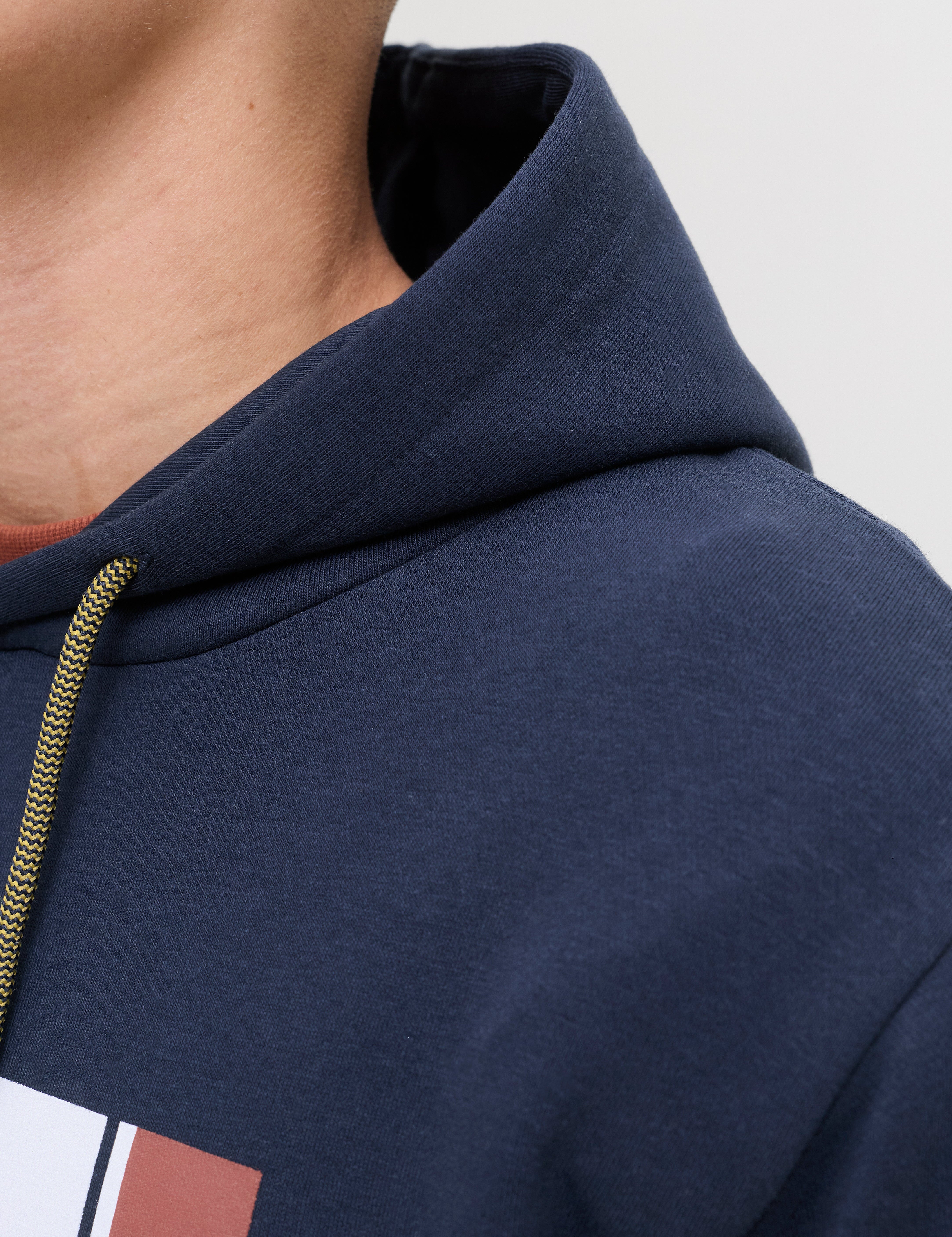 JACK & JONES JJHAYATO sweat hood - navy blazer
