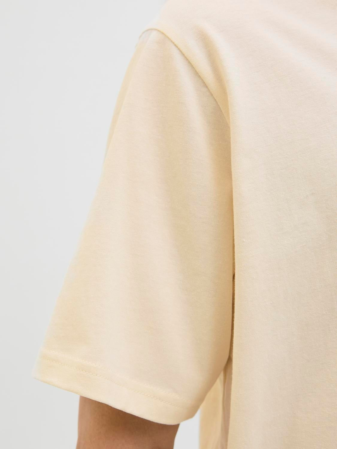 JACK & JONES JJHAYATO tee crew neck in antique white - Image 6