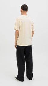 JACK & JONES JJHAYATO tee crew neck in antique white - Image 2