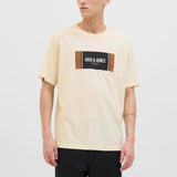 JACK & JONES JJHAYATO tee crew neck in white - Image 1