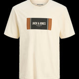 JACK & JONES JJHAYATO tee crew neck in white - Image 3