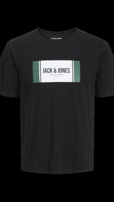 JACK & JONES JJHAYATO tee crew neck in black - Image 3