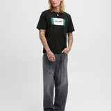 JACK & JONES JJHAYATO tee crew neck in black - Image 4