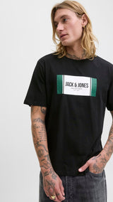 JACK & JONES JJHAYATO tee crew neck in black - Image 7