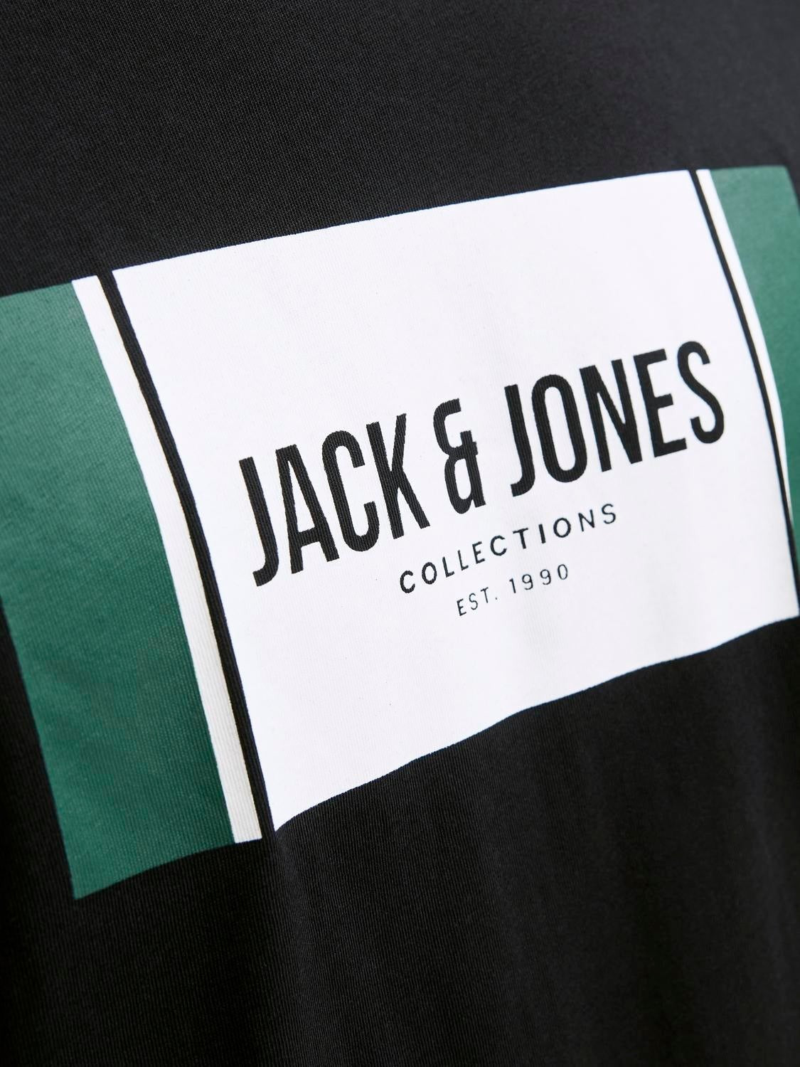 JACK & JONES JJHAYATO tee crew neck in black - Image 6