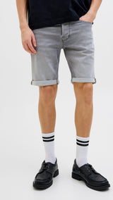 JACK & JONES JJIRICK jjicon i.k. shorts ge in grey denim - Image 1