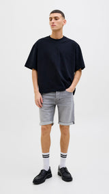 JACK & JONES JJIRICK jjicon i.k. shorts ge in grey denim - Image 5