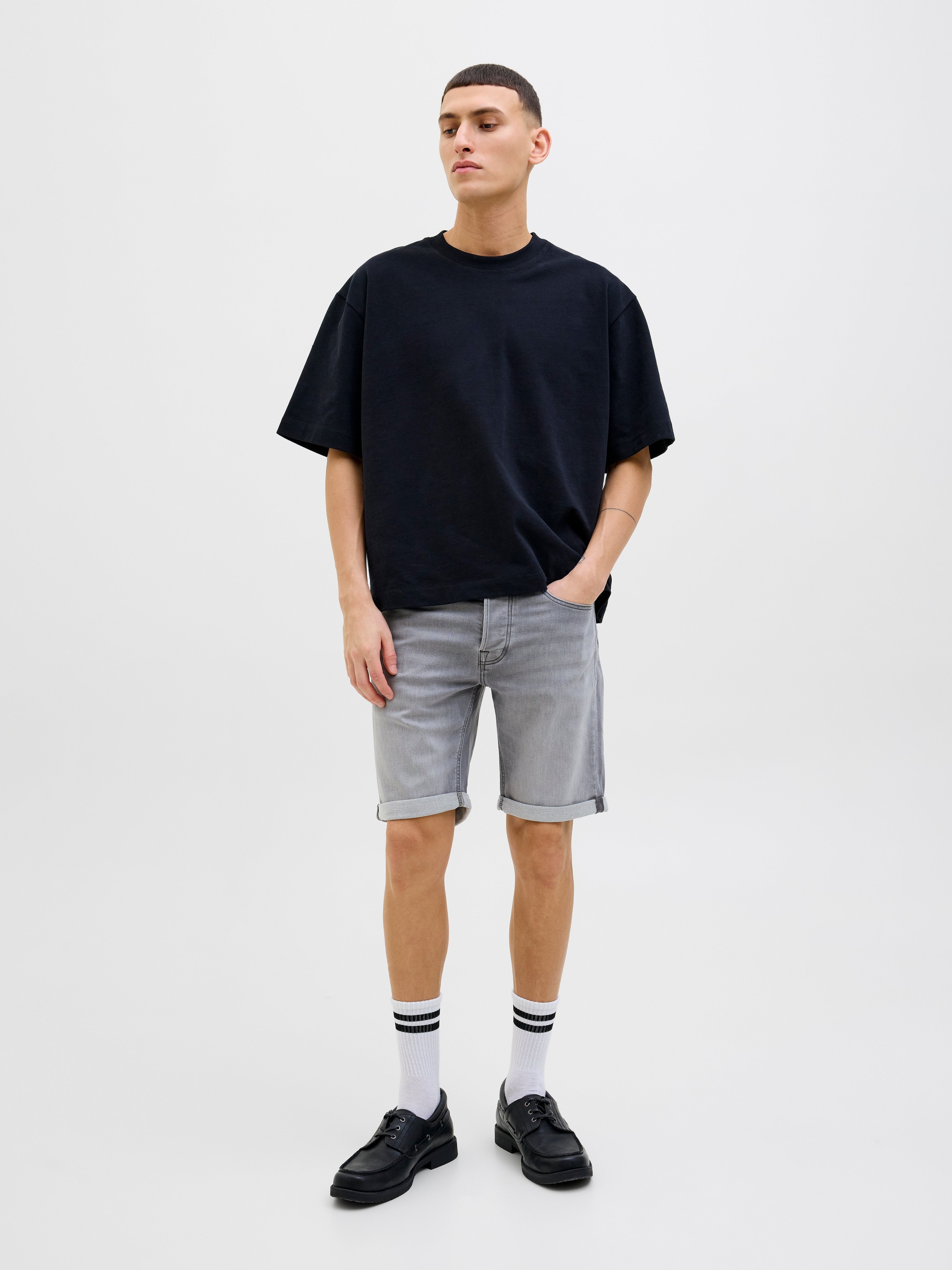 JACK & JONES JJIRICK jjicon i.k. shorts ge in grey denim - Image 5