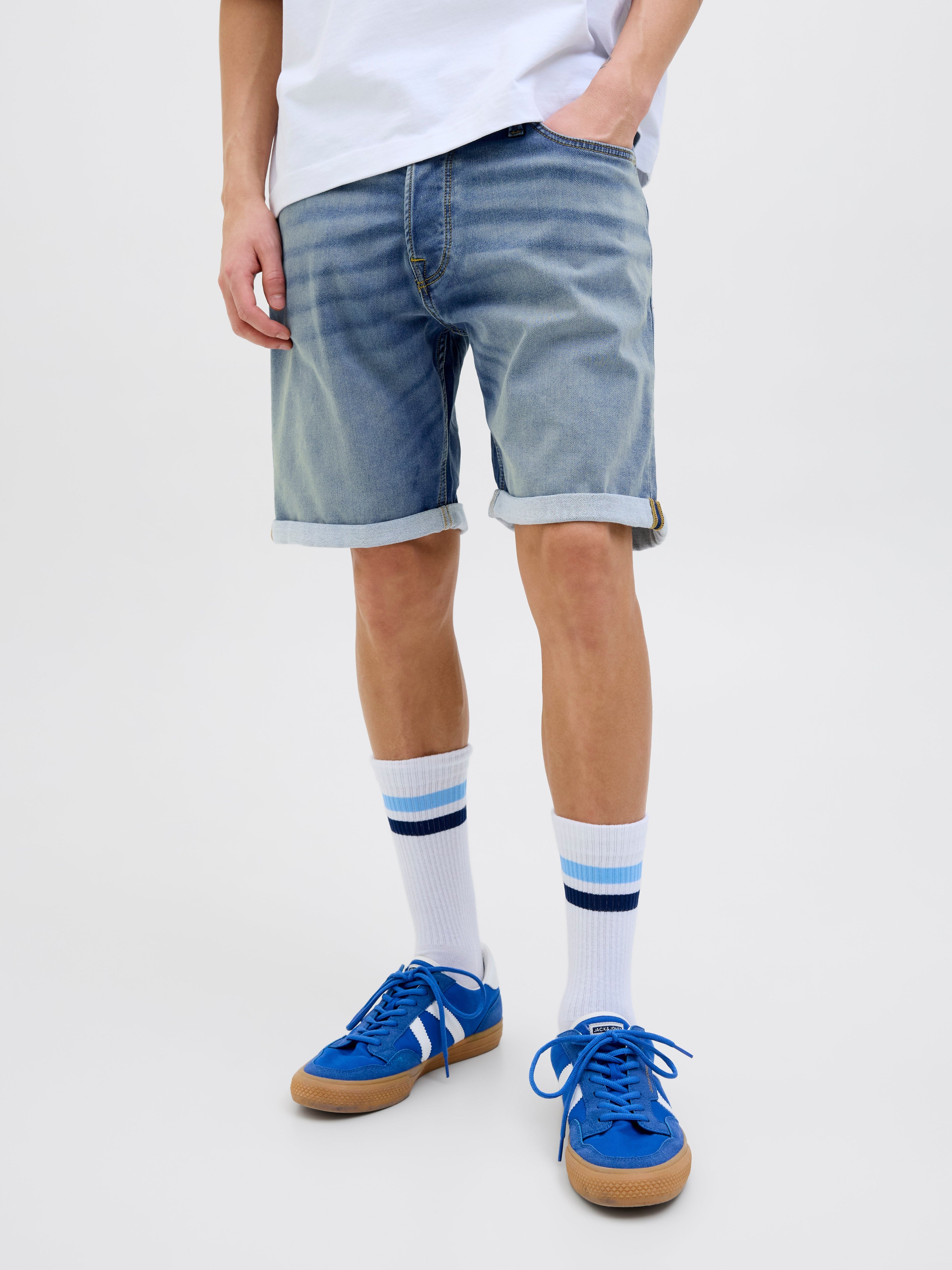 JACK & JONES JJIRICK jjicon i.k. shorts ge in blue denim - Image 1