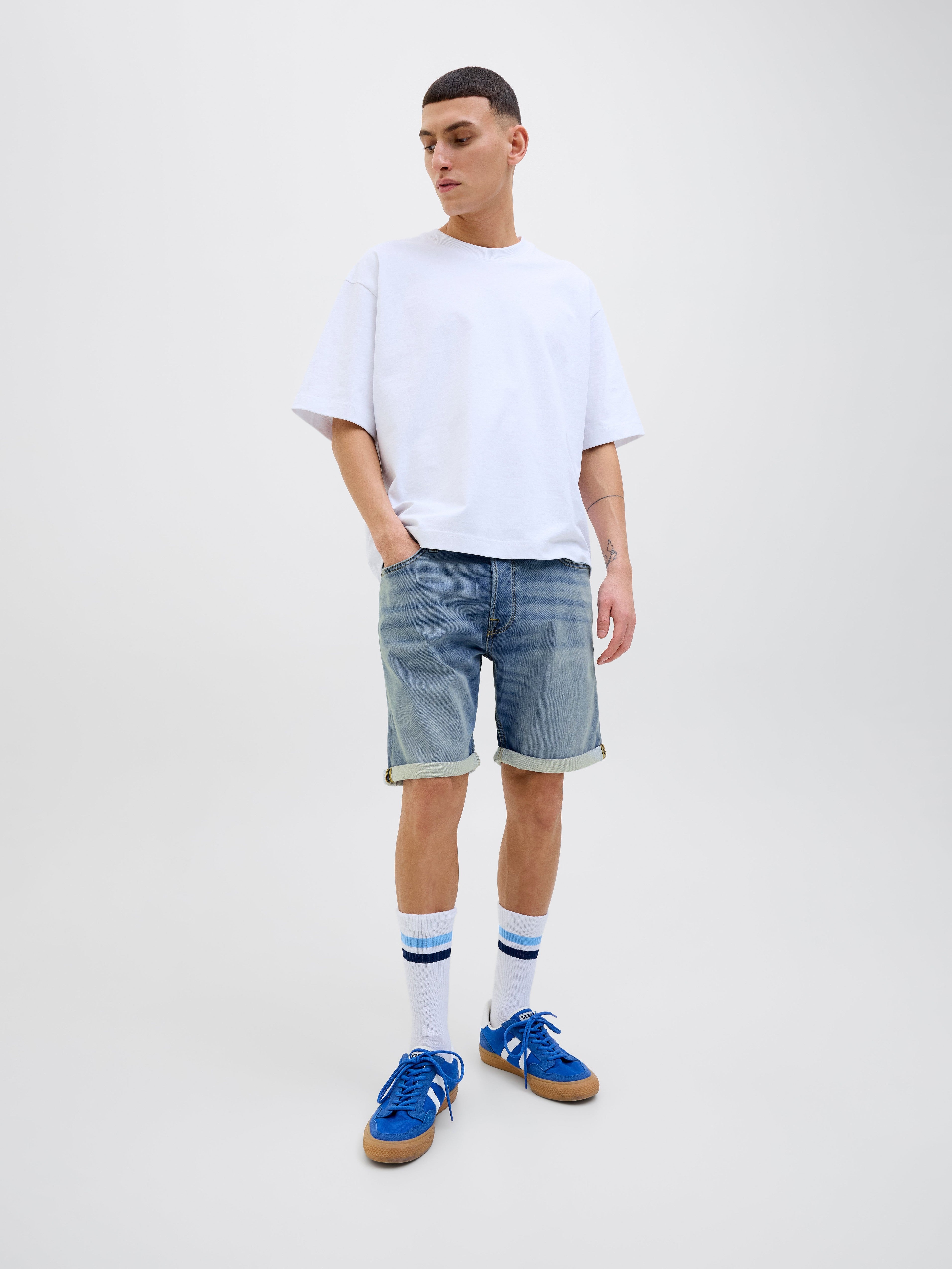 JACK & JONES JJIRICK jjicon i.k. shorts ge in blue denim - Image 8