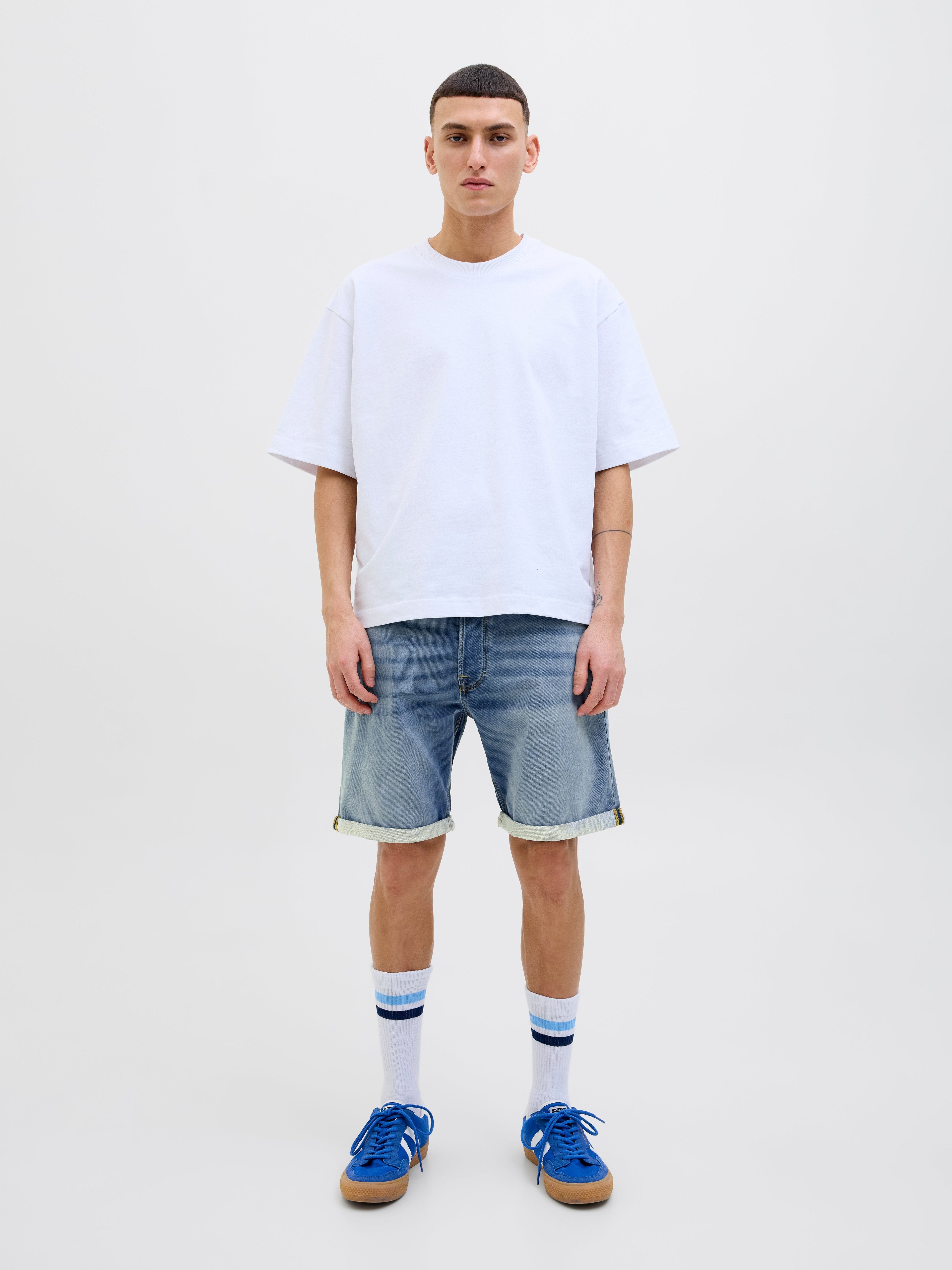JACK & JONES JJIRICK jjicon i.k. shorts ge in blue denim - Image 5