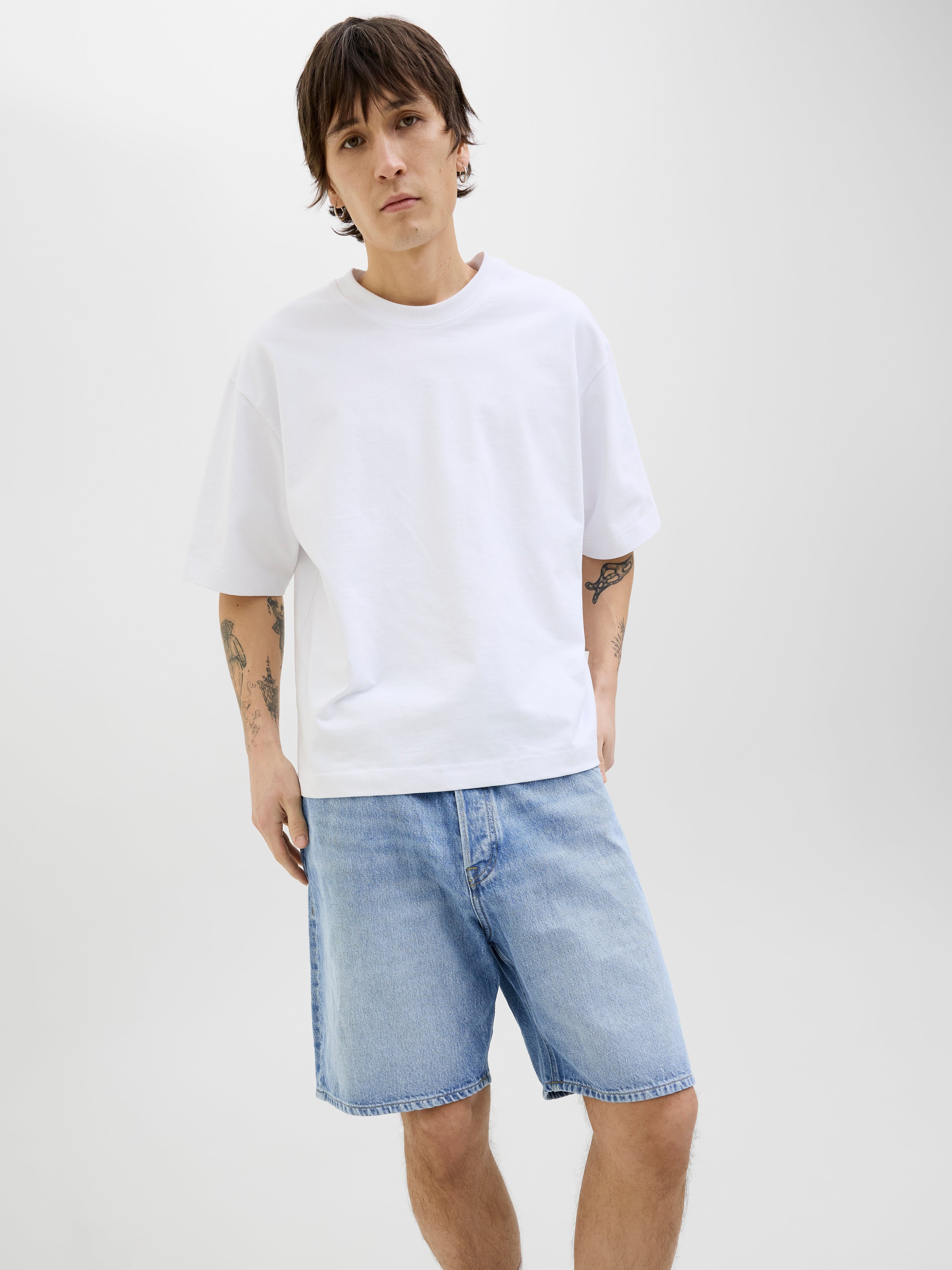 JACK & JONES JJITONY jjoriginal shorts in blue denim/sbd 920 - Image 8