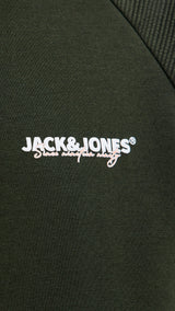 JACK & JONES JJTHATCHER sweat zip hood - duffel bag