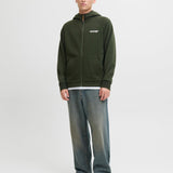 JACK & JONES JJTHATCHER sweat zip hood - duffel bag