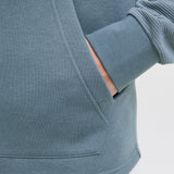 JACK & JONES JJTHATCHER sweat zip hood - stormy weather