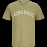 JACK & JONES JORALMERIA bold branding tee in cedar - Image 3