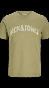 JACK & JONES JORALMERIA bold branding tee in cedar - Image 3