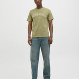 JACK & JONES JORALMERIA bold branding tee in cedar - Image 4