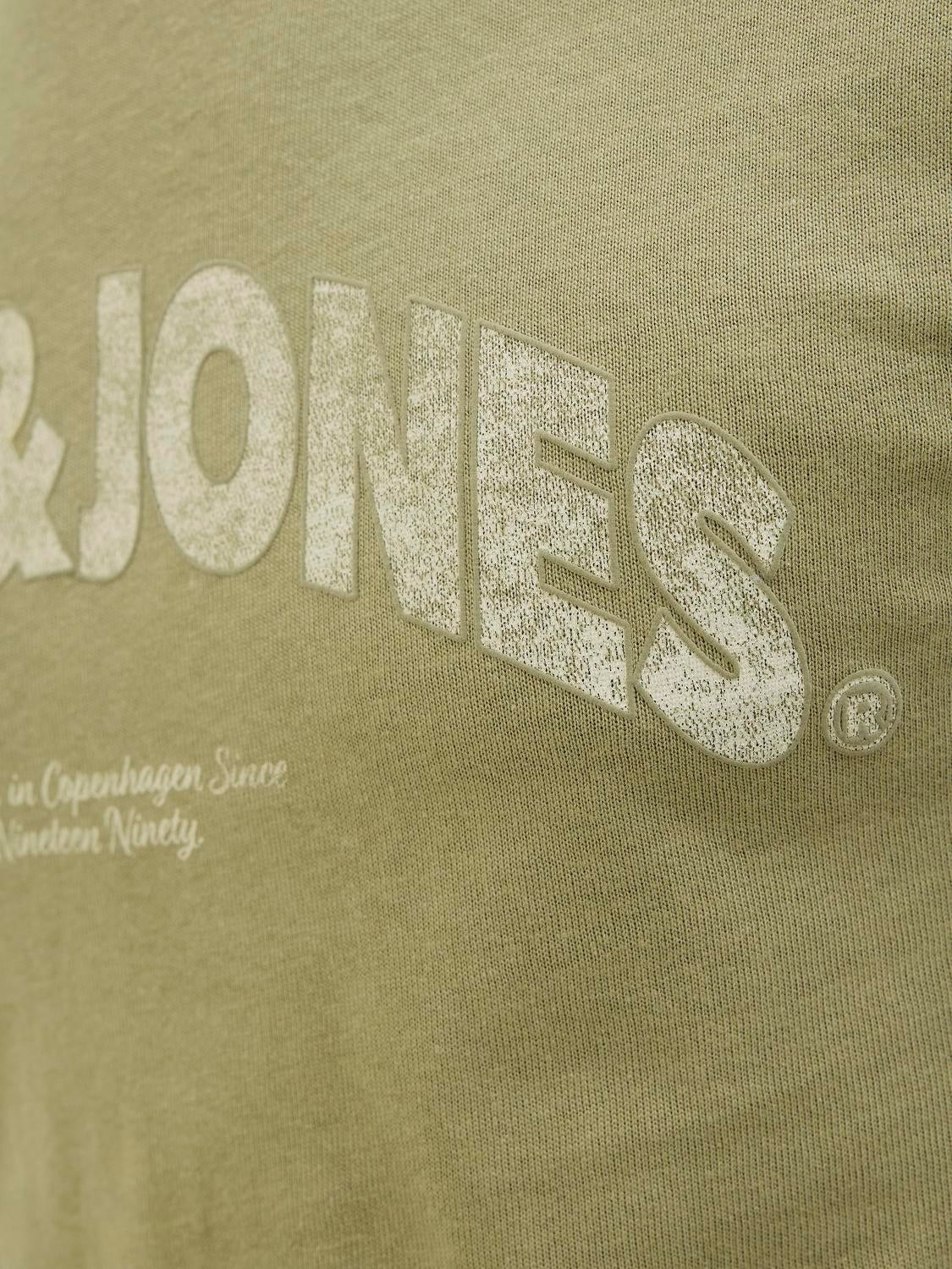 JACK & JONES JORALMERIA bold branding tee in cedar - Image 6