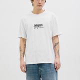 JACK & JONES JORALMERIA branding tee crew neck in bright white - Image 1