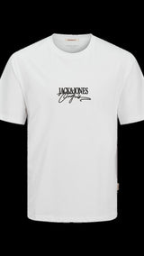 JACK & JONES JORALMERIA branding tee crew neck in bright white - Image 3