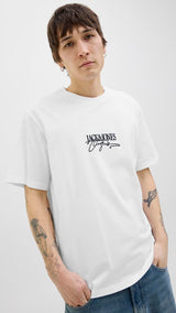 JACK & JONES JORALMERIA branding tee crew neck in bright white - Image 7