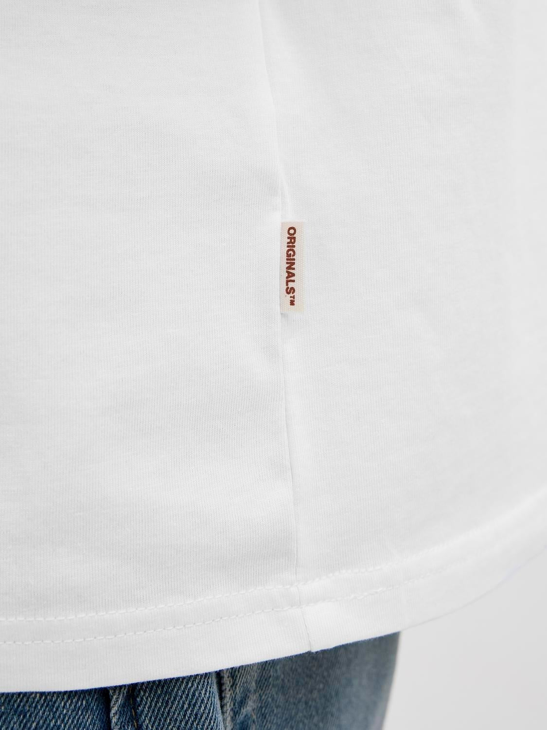 JACK & JONES JORALMERIA branding tee crew neck in bright white - Image 6