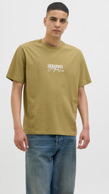 JACK & JONES JORALMERIA branding tee crew neck in black - Image 1
