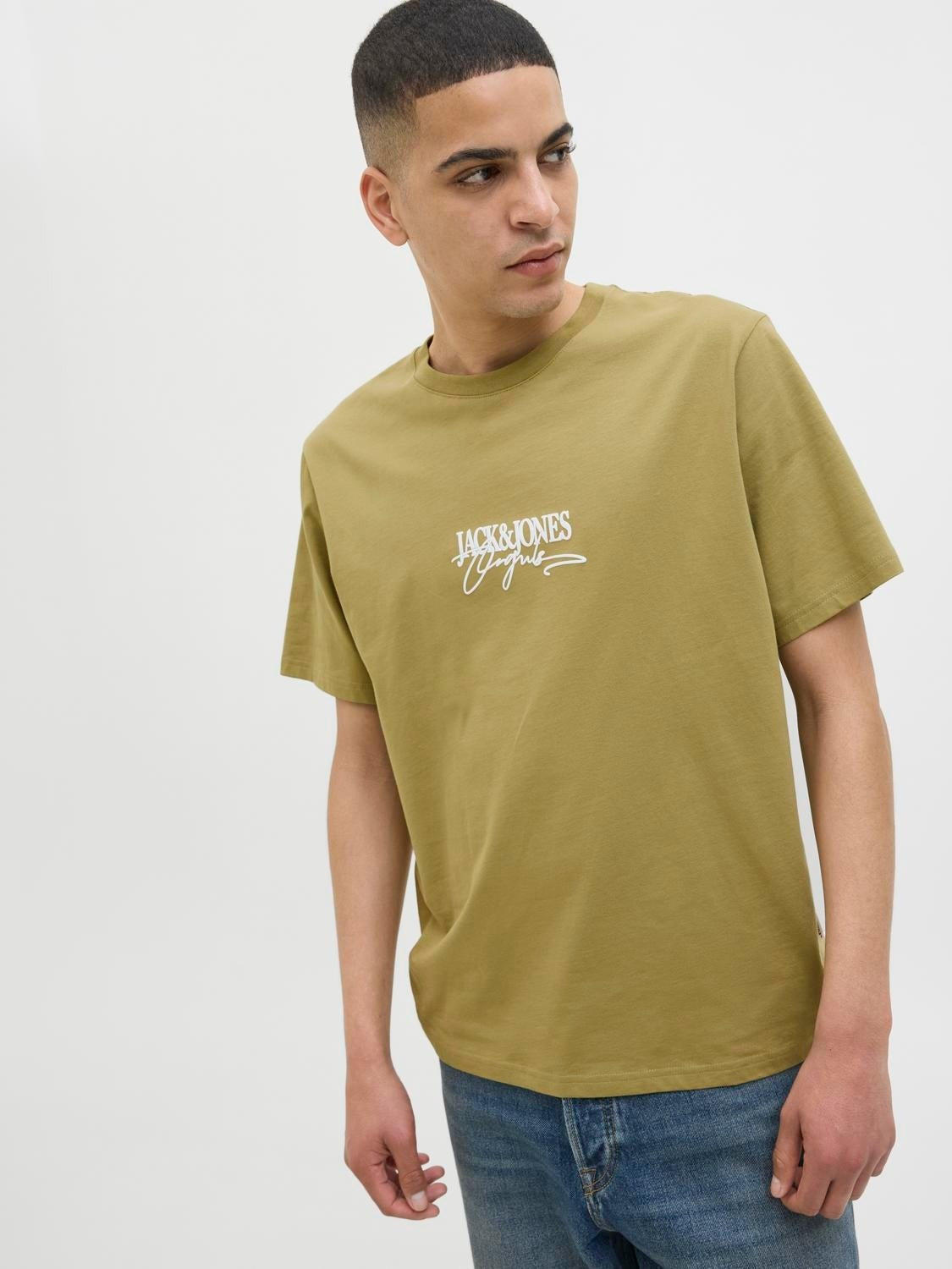 JACK & JONES JORALMERIA branding tee crew neck in black - Image 7