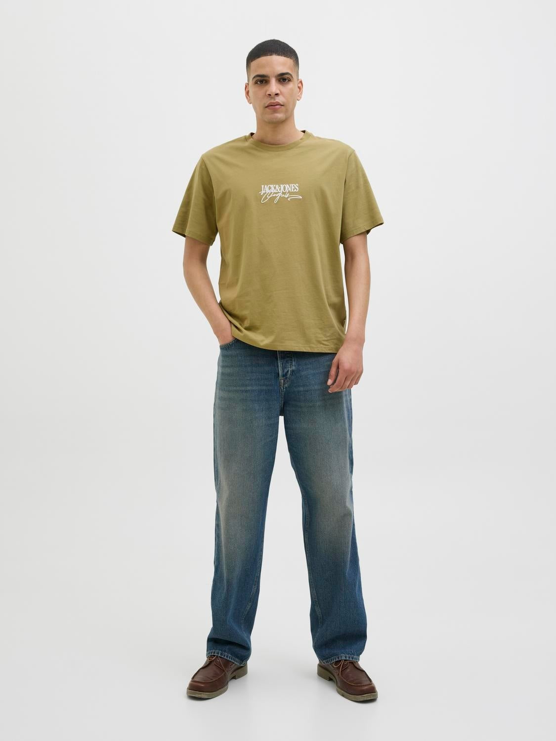 JACK & JONES JORALMERIA branding tee crew neck in black - Image 4