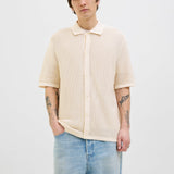 JACK & JONES JORALMERIA knit polo in sea salt - Image 1