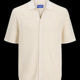 JACK & JONES JORALMERIA knit polo in sea salt - Image 3