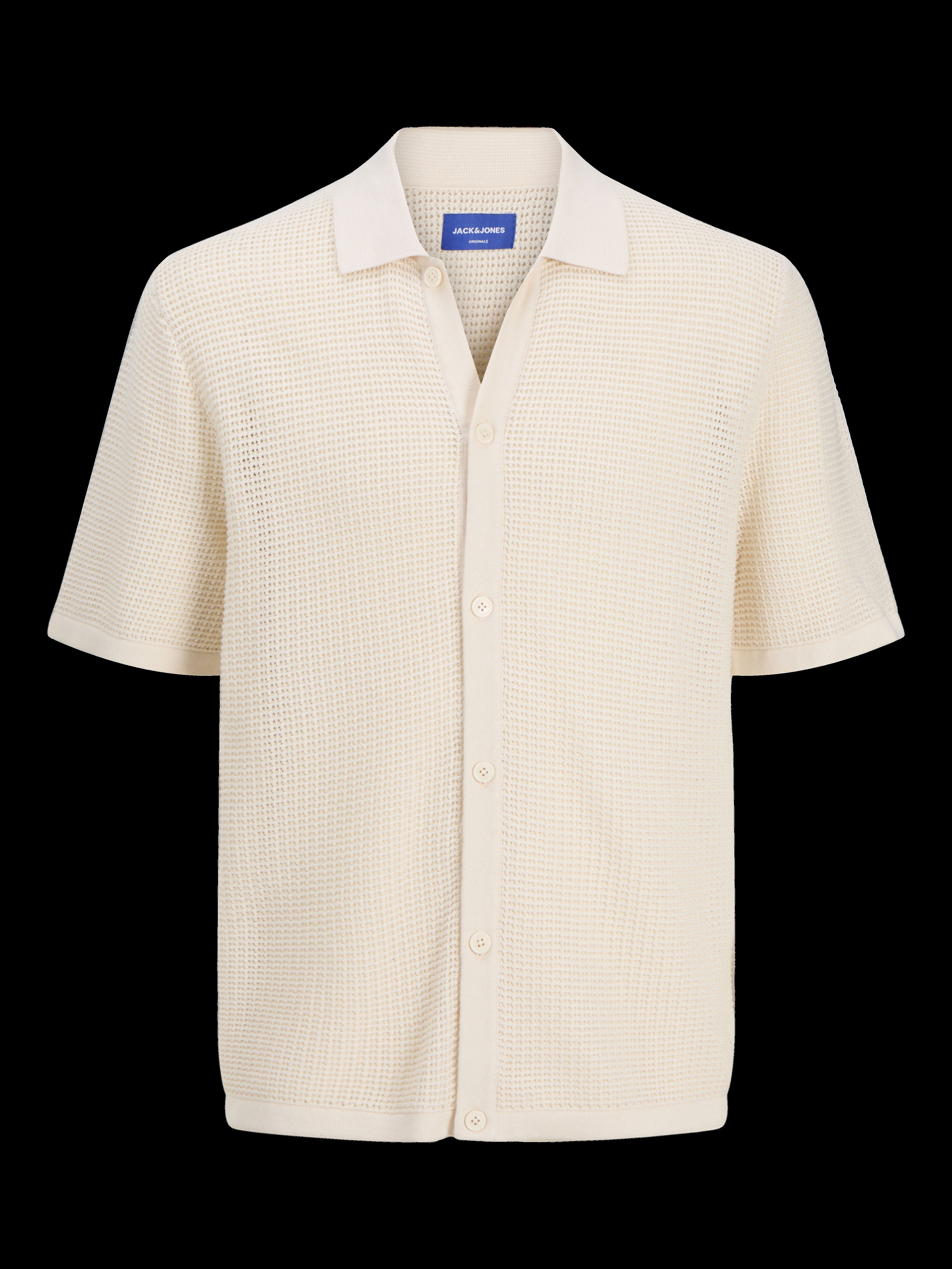 JACK & JONES JORALMERIA knit polo in sea salt - Image 3