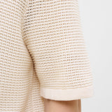 JACK & JONES JORALMERIA knit polo in sea salt - Image 5