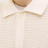 JACK & JONES JORALMERIA knit polo in sea salt - Image 6
