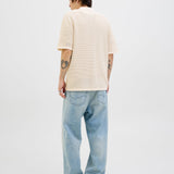 JACK & JONES JORALMERIA knit polo in sea salt - Image 2