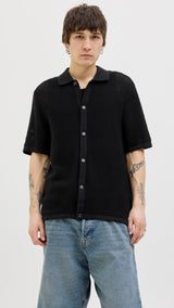JACK & JONES JORALMERIA knit polo - black